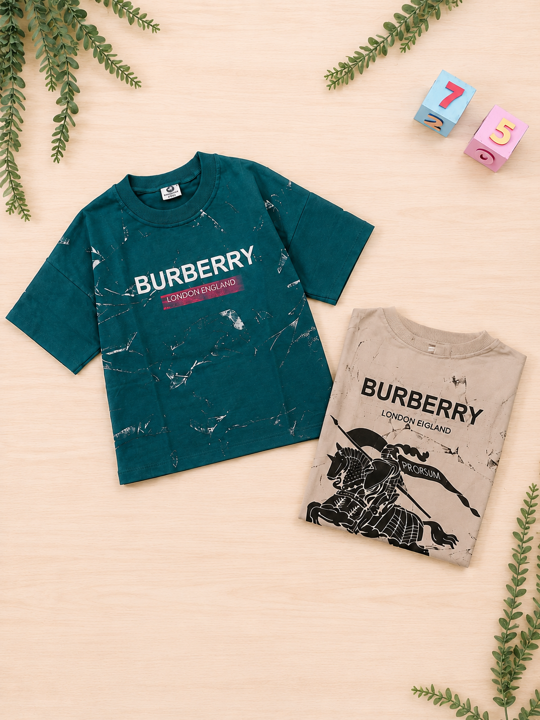 تیشرت تک BURBERRY باکسی جنس پنبه