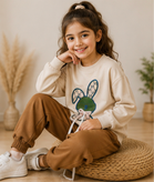 بلوز شلواره دخترانه خرگوش رابیسون جنس پنبه سوپر