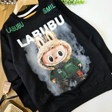 بلوز تک لبوبو تکرنگ مشکی کیفیت دورس پنبه ی اعلا